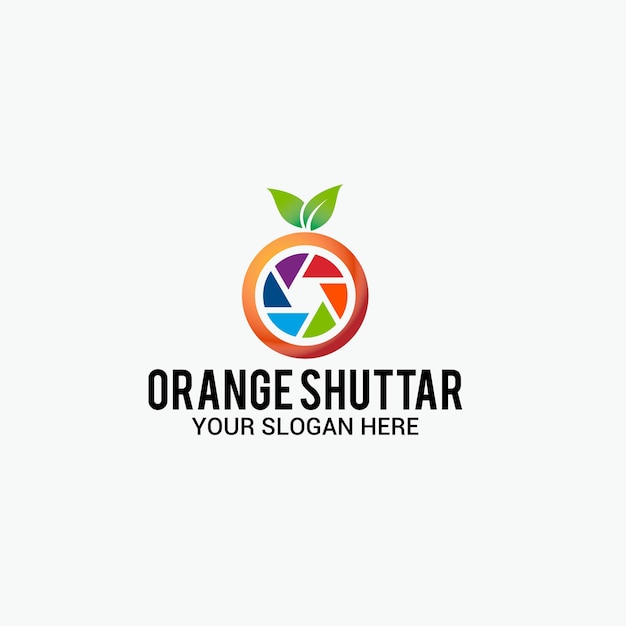 Vector orange shutter logo