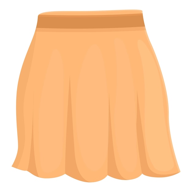Vector orange skirt icon cartoon vector woman clothing creative skirt