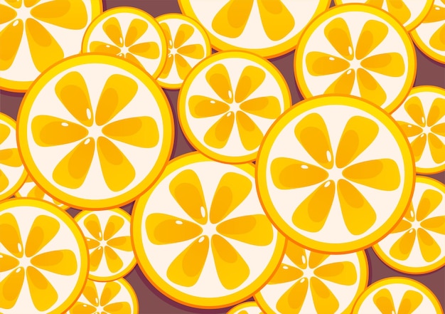 Orange slices background vector shape art