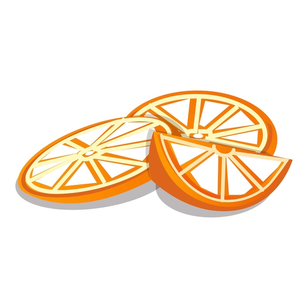 Vector orange slices icon cartoon of orange slices vector icon for web design isolated on white background