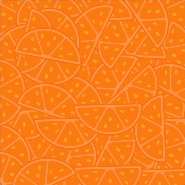 Orange slices pattern background fruit vector illustration