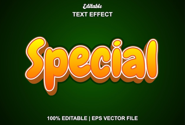 Orange special text effect editable for promotion