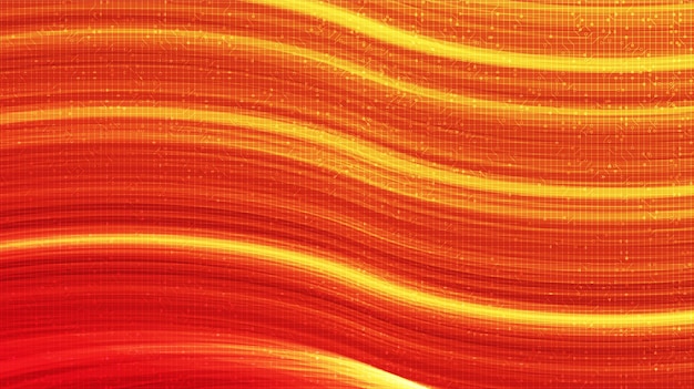 Orange speed wave technology background