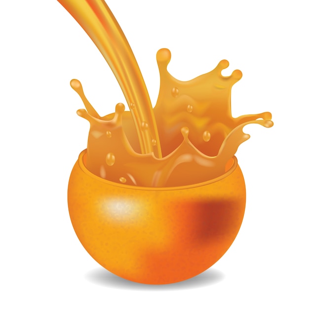 Vector orange splash vector