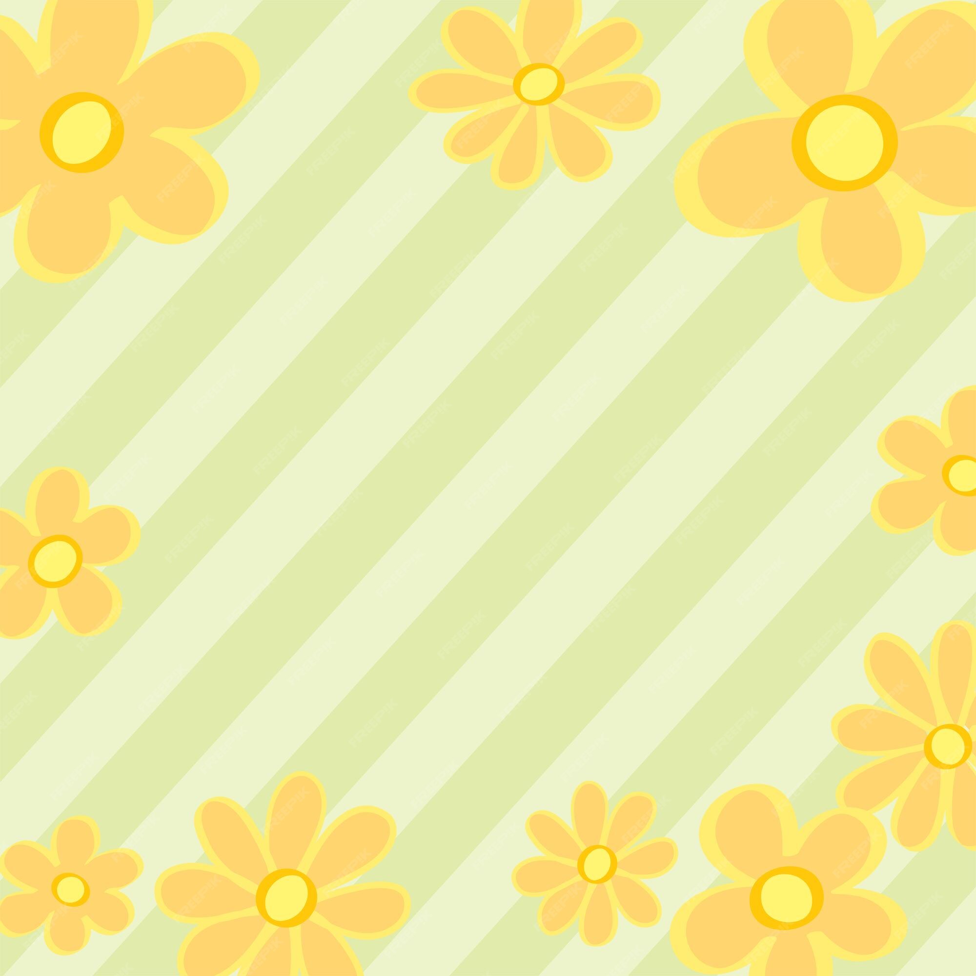 Premium Vector | Orange spring floral background illustration
