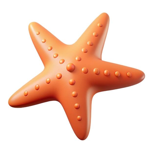 an orange starfish with orange fins on it is shown