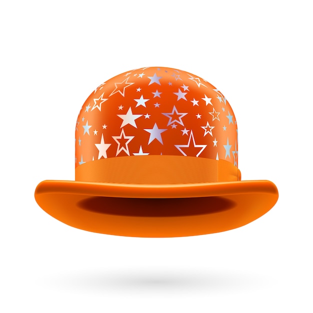 Orange starred bowler hat