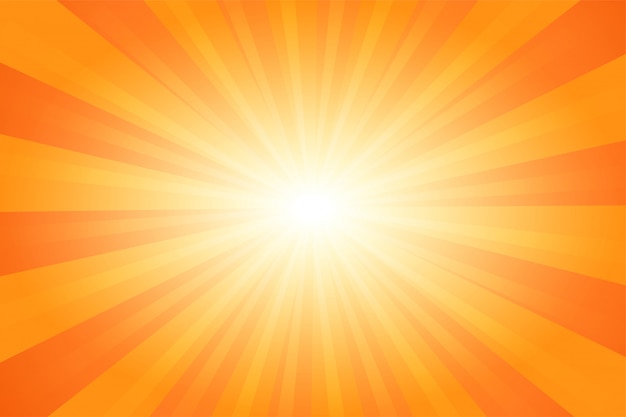 Orange Summer Abstract Comic Cartoon Sunlight Background.