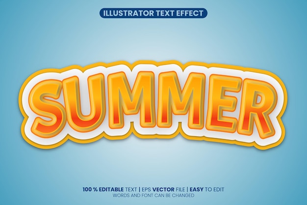 Orange summer editable text effect