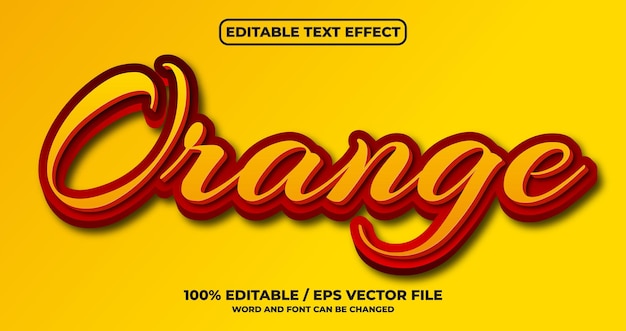 Orange text effect style