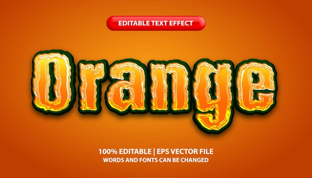 Orange text effect with a red gradient