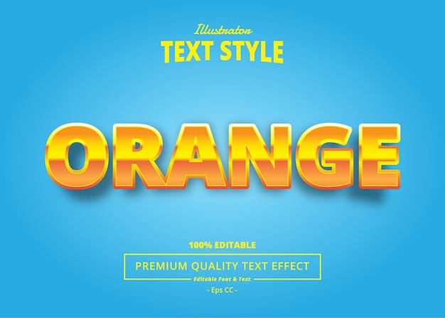 Orange Text Effect