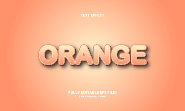オレンジ色のテキスト効果
