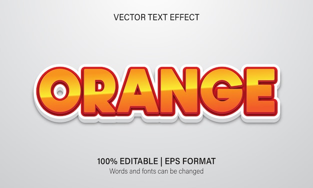 Vector orange text effect