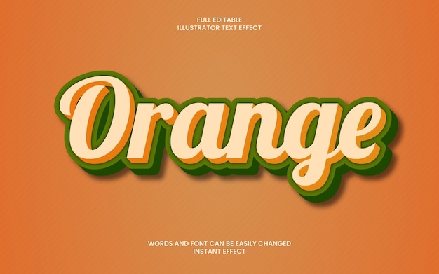 Orange Text Effect