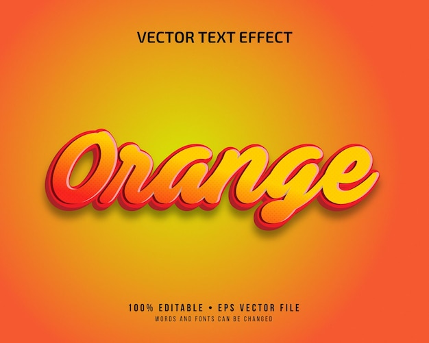 Orange text effect