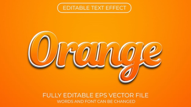 Vector orange text effect