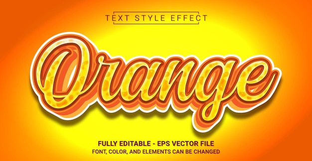 Orange Text Style Effect Editable Graphic Text Template