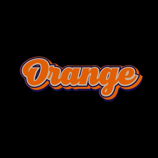 Vector orange text style effect