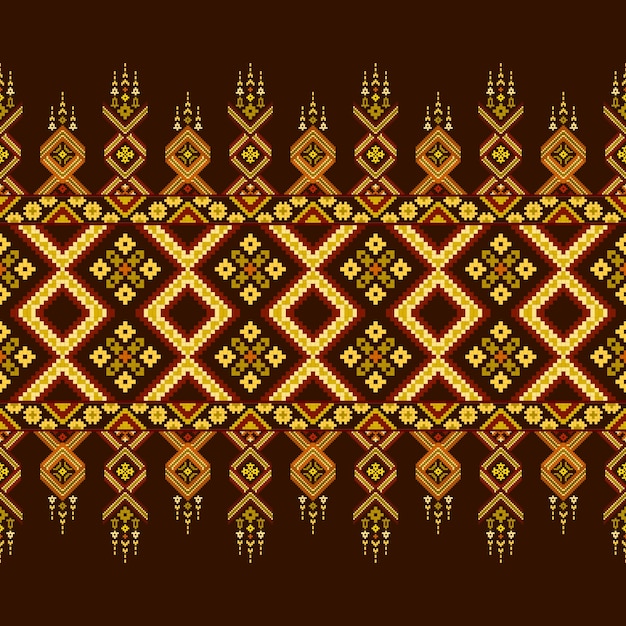 orange tribe diamond carpet pattern design of background, batik, fabric, clothing, and wrapping.