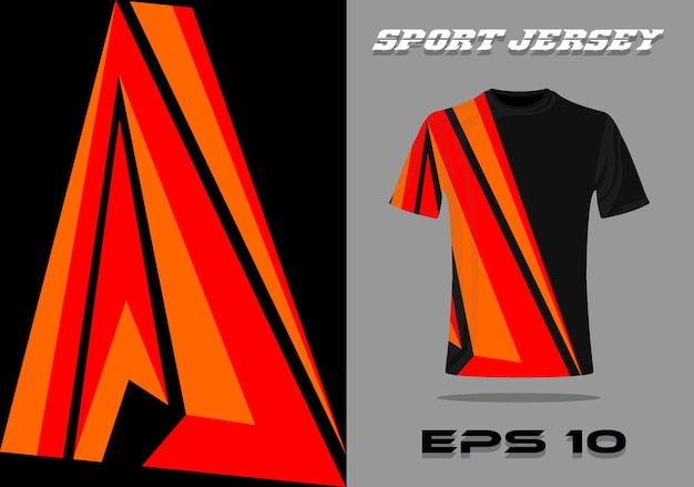 orange tshirt mockup sport jersey footbal racing cycling design