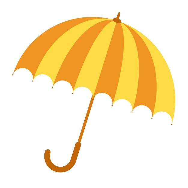 Orange umbrella with colorful leaves Vector EPS10