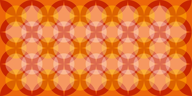 Vettore arancione senza cuciture astratto ornamento geometrico elegante sfondo con griglia