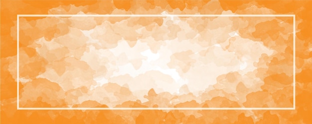 orange watercolor background for greeting card