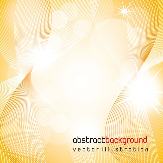 orange wave background with brightness. vector illustration