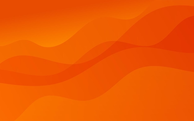 Vector orange waves background vector fluid gradient shapes composition