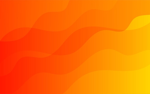 Orange waves background vector Fluid gradient shapes composition