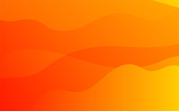 Orange waves background vector Fluid gradient shapes composition