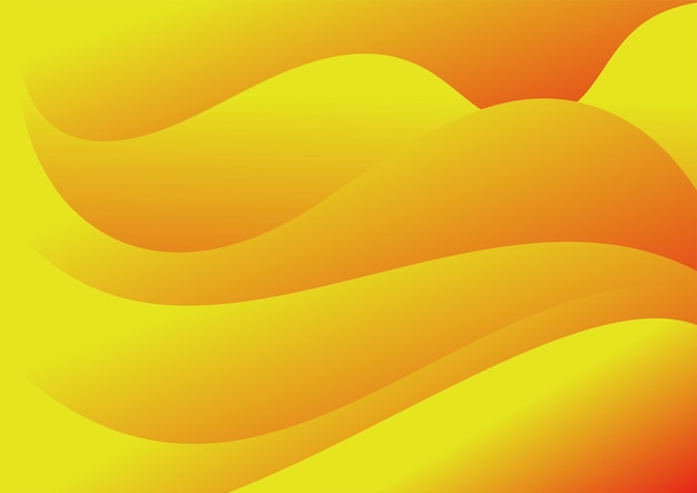 Orange waves on a yellow background