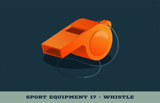 Vector orange whistle icon