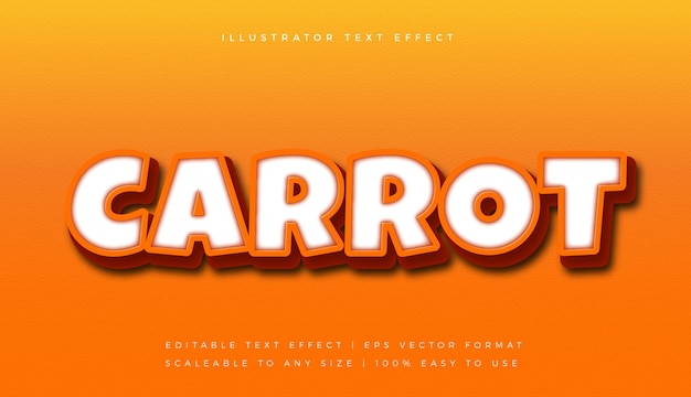 Orange And White 3d Text Style Font Effect