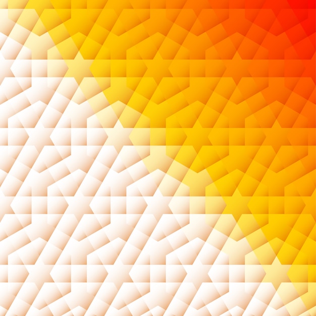 Vector orange and white arabic background and shadow on tiles