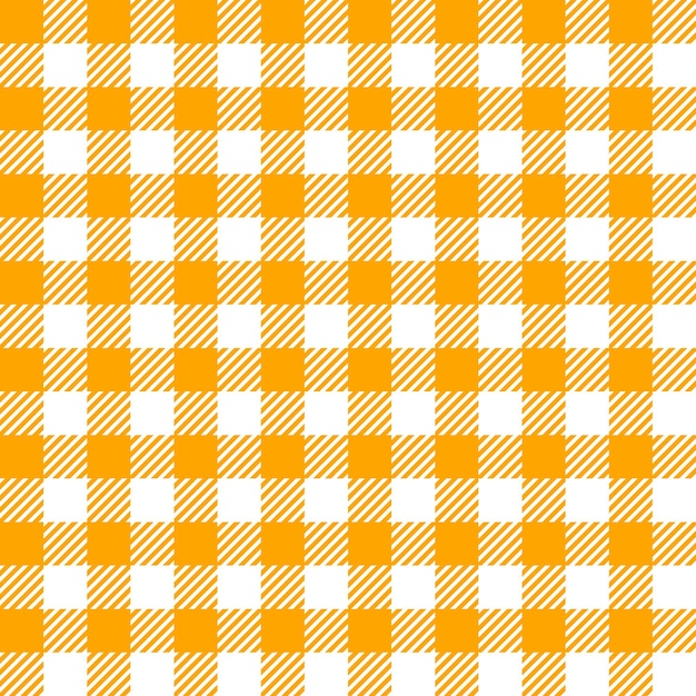 Orange and white checered seamless pattern vector illustration