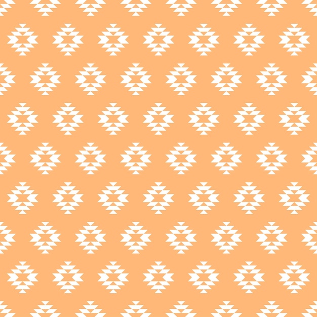 Orange and white kilim seamless pattern Aztec design pattern