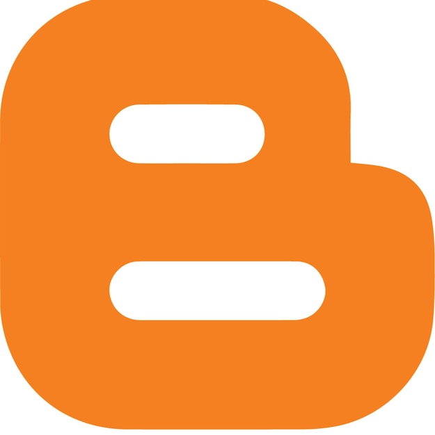 Vector an orange and white logo with blogger on it