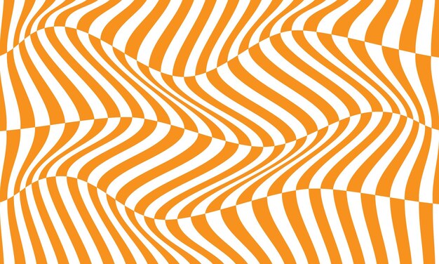 オレンジと白の波の錯覚