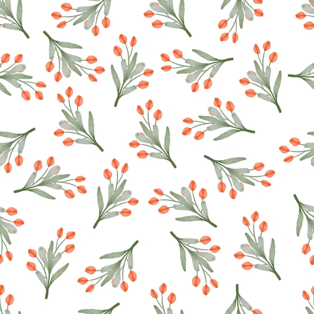 orange wildflower pattern