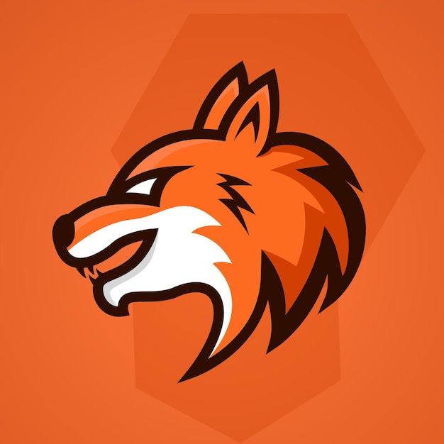 Orange Wolf Esport Logo The wolf esport logo is orange