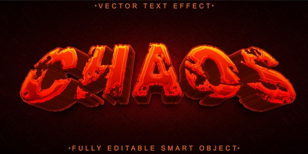 orange worn chaos vector fully editable smart object text effect