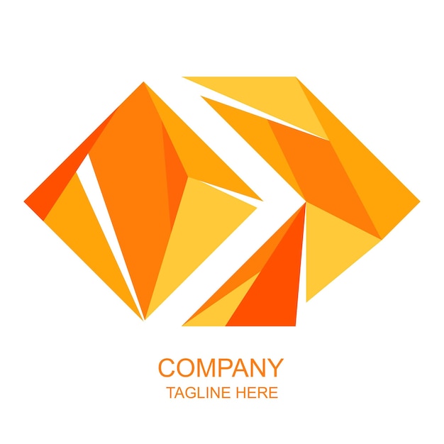 orange and yellow arrow sign logo design