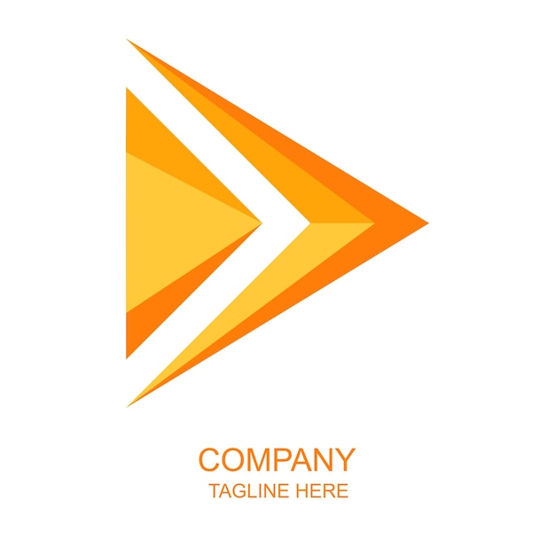 orange and yellow arrow sign logo design