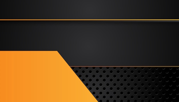 Orange yellow and black Abstract business background. .