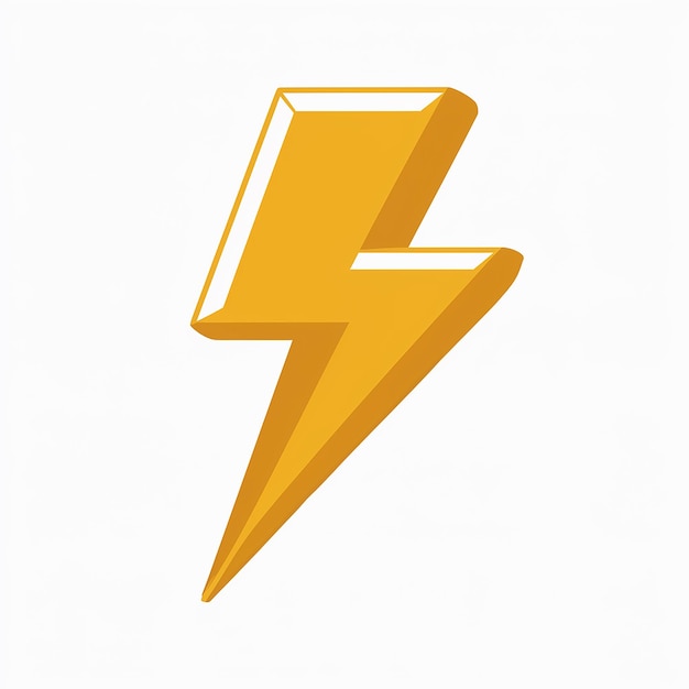 Vector an orange and yellow image of a lightning bolt