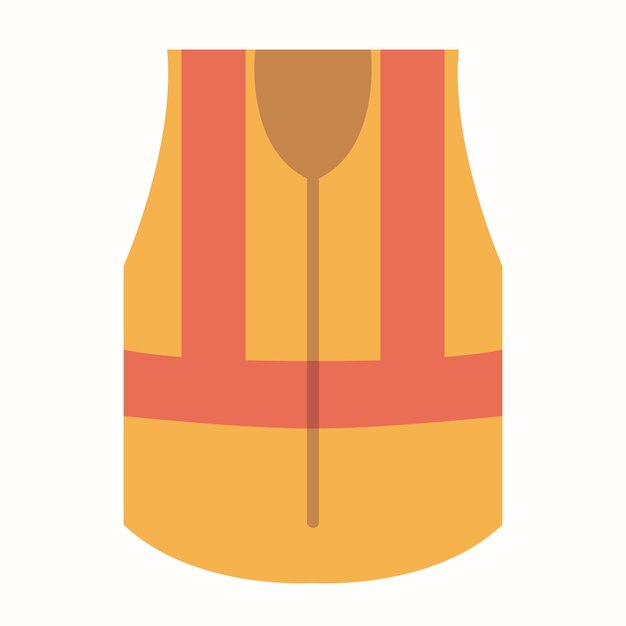 Orange yellow reflective safety vest Vector isolated