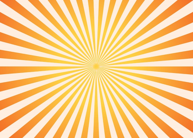 Vector orange and yellow sunburst background