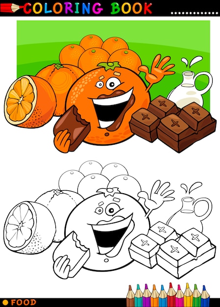 Апельсины и шоколад для окрашивания